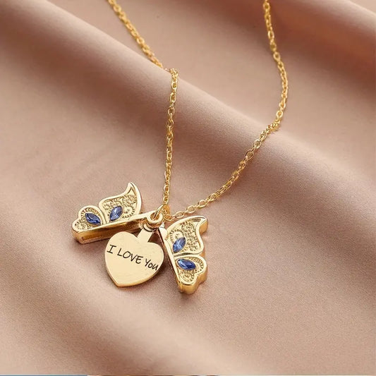 Openable Butterfly Necklace