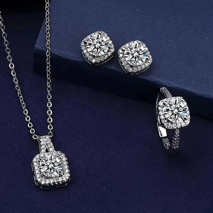 1 Set Fashion Cuboid Zirconia Jewelry