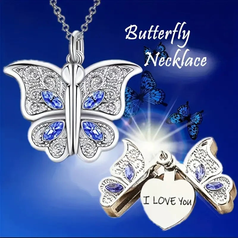 Openable Butterfly Necklace