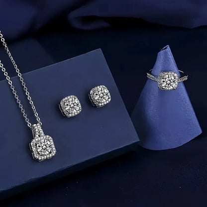 1 Set Fashion Cuboid Zirconia Jewelry