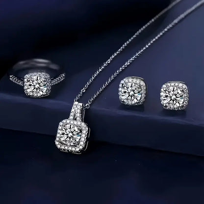 1 Set Fashion Cuboid Zirconia Jewelry