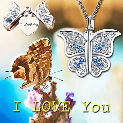 Openable Butterfly Necklace